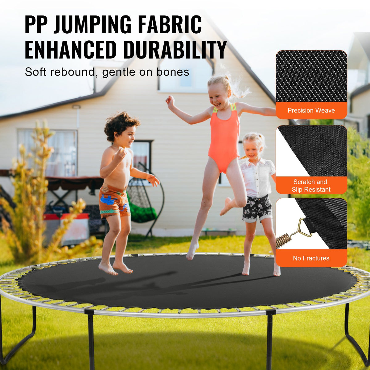 Replacement Trampoline Mat Fits 12ft Frame 72 V-Rings 5.5" Spring Length V952-YXBCTD12YC72R0QTWV0