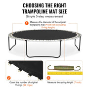 Replacement Trampoline Mat, Jumping Mat Fits 15ft Frame, Universal Jumping Mat for 15ft Round Trampoline, V952-YXBCTD15YC96ZR38WV0