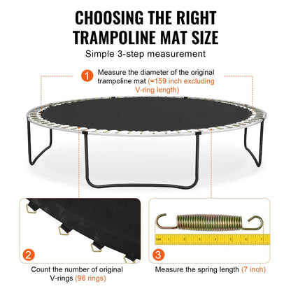 Replacement Trampoline Mat, Jumping Mat Fits 15ft Frame, Universal Jumping Mat for 15ft Round Trampoline, V952-YXBCTD15YC96ZR38WV0