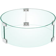 Fire Pit Wind Guard Tempered Glass Flame Guard 17x17x6 In 1/4-In Thick V952-YXBLFFBYC1760EG1YV0