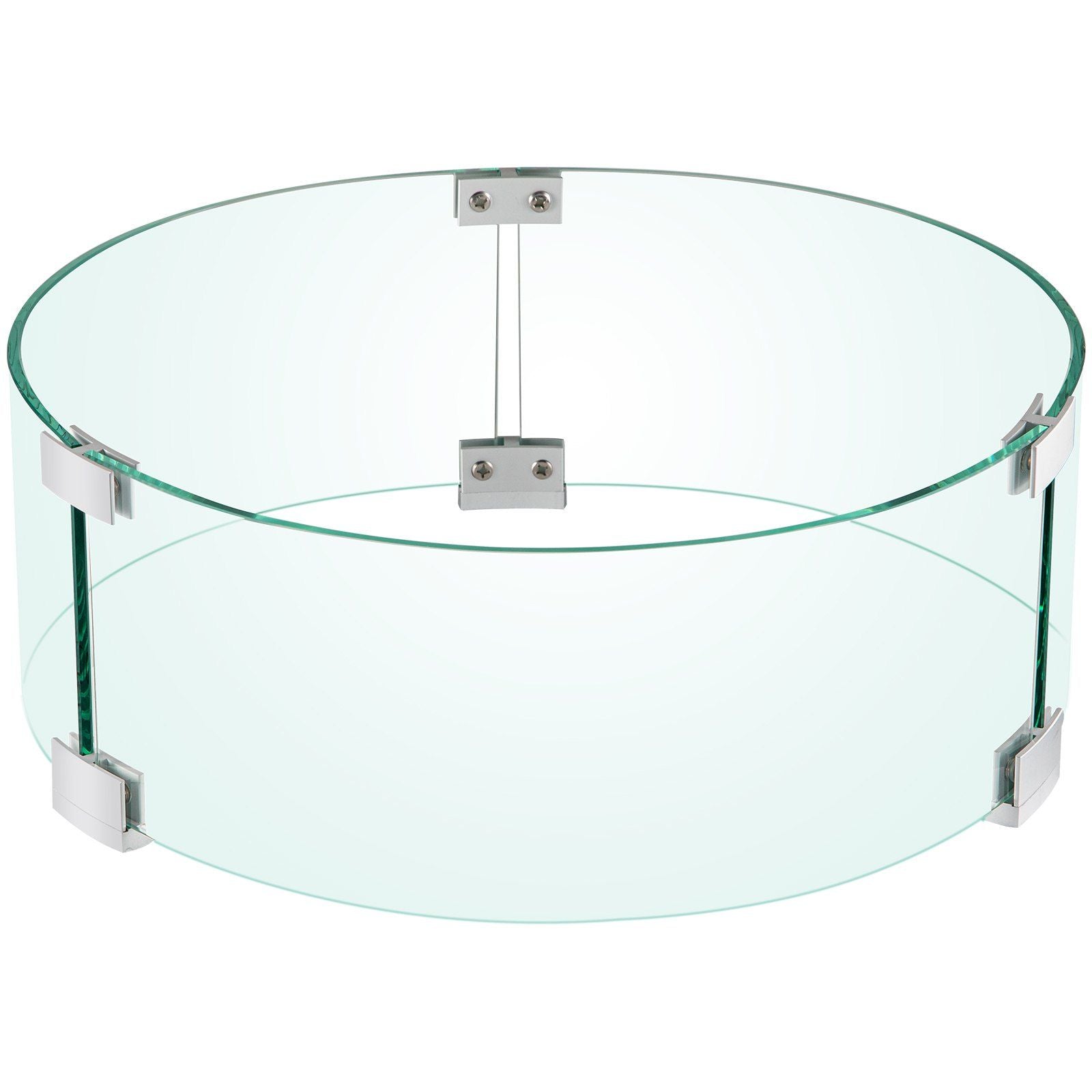 Fire Pit Wind Guard Tempered Glass Flame Guard 17x17x6 In 1/4-In Thick V952-YXBLFFBYC1760EG1YV0