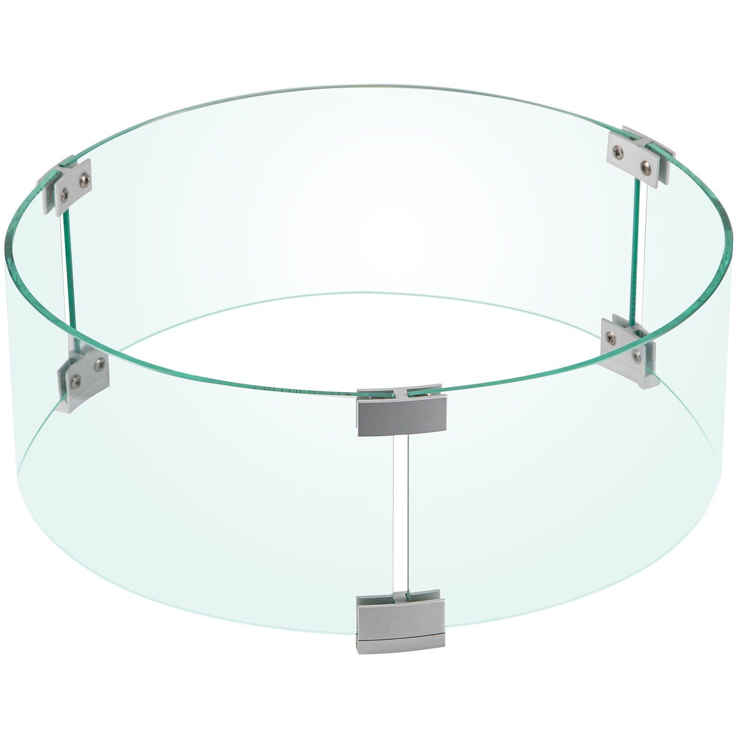 Fire Pit Wind Guard Tempered Glass Flame Guard 17x17x6 In 1/4-In Thick V952-YXBLFFBYC1760EG1YV0