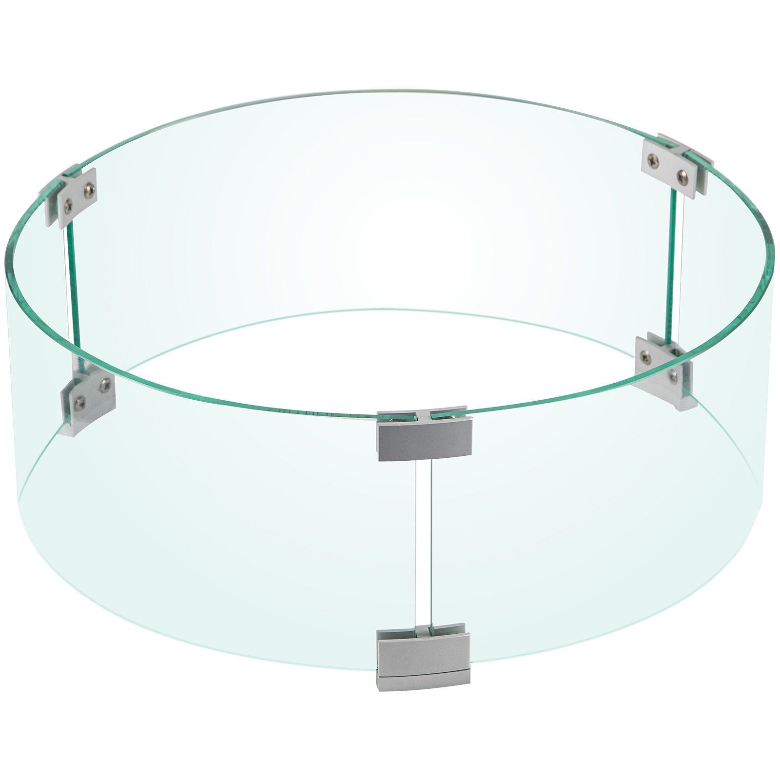 Fire Pit Wind Guard Tempered Glass Flame Guard 17x17x6 In 1/4-In Thick V952-YXBLFFBYC1760EG1YV0