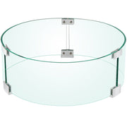Fire Pit Wind Guard Tempered Glass Flame Guard 17x17x6 In 1/4-In Thick V952-YXBLFFBYC1760EG1YV0