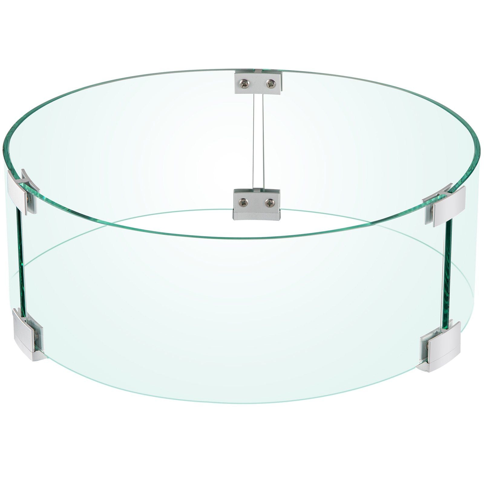 Fire Pit Wind Guard Tempered Glass Flame Guard 17x17x6 In 1/4-In Thick V952-YXBLFFBYC1760EG1YV0