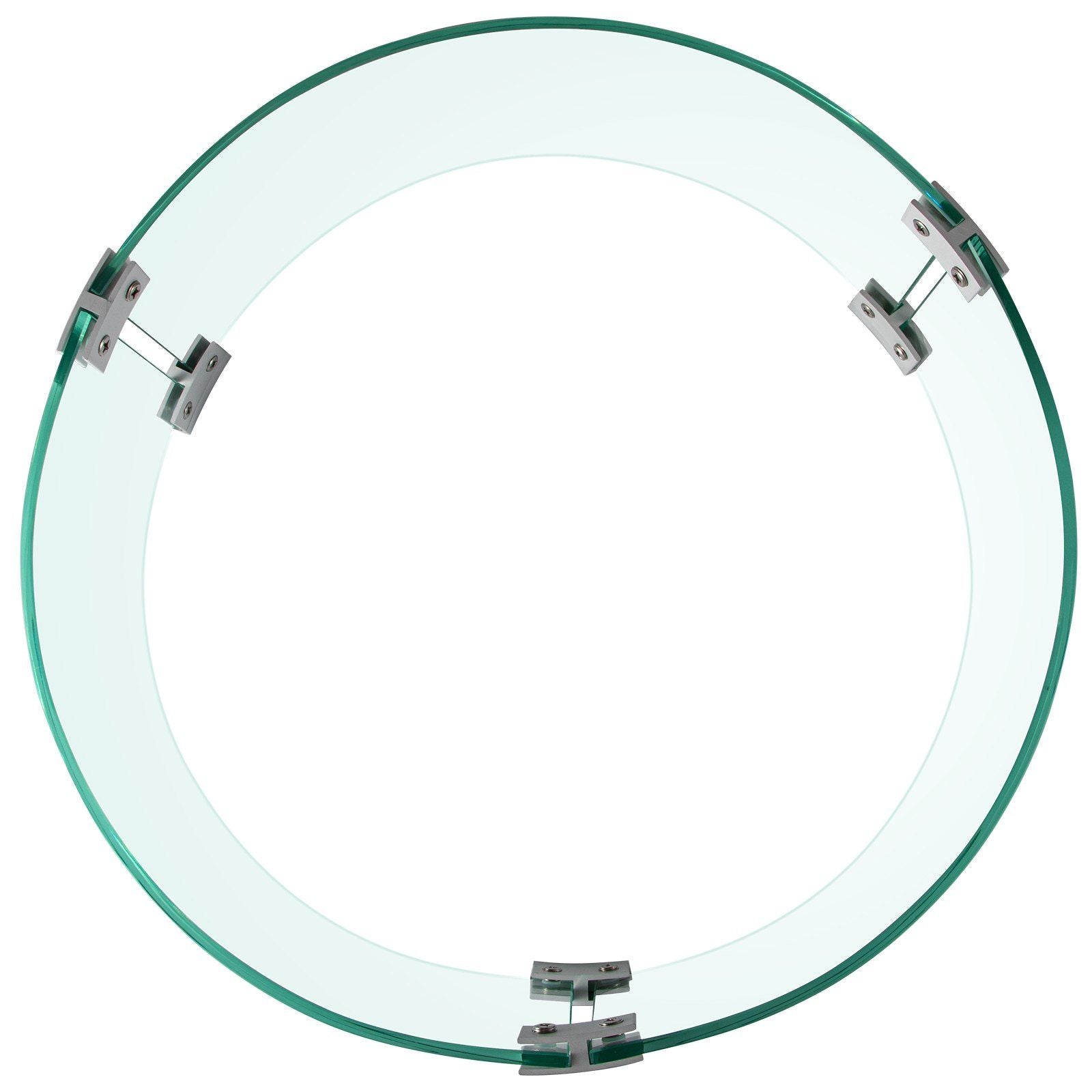 Fire Pit Wind Guard Tempered Glass Flame Guard 17x17x6 In 1/4-In Thick V952-YXBLFFBYC1760EG1YV0