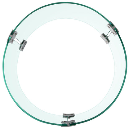 Fire Pit Wind Guard Tempered Glass Flame Guard 17x17x6 In 1/4-In Thick V952-YXBLFFBYC1760EG1YV0