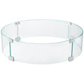 Fire Pit Wind Guard, Glass Flame Guard, Round Glass Shield, 1/4-Inch Thick Fire Table, Clear Tempered Glass V952-YXBLFFBYC23673QVJV0
