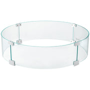 Fire Pit Wind Guard, Glass Flame Guard, Round Glass Shield, 1/4-Inch Thick Fire Table, Clear Tempered Glass V952-YXBLFFBYC23673QVJV0
