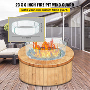 Fire Pit Wind Guard, Glass Flame Guard, Round Glass Shield, 1/4-Inch Thick Fire Table, Clear Tempered Glass V952-YXBLFFBYC23673QVJV0