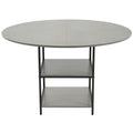 Round Dining Table, 47 inch Wood Table for 4-6 Person, Modern Circle Dinner Furniture, Leisure Tables with V952-YXCZBKTZMDBTZN3HRV0