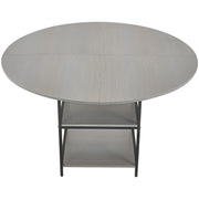 Round Dining Table, 47 inch Wood Table for 4-6 Person, Modern Circle Dinner Furniture, Leisure Tables with V952-YXCZBKTZMDBTZN3HRV0