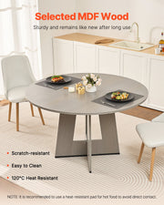 Round Dining Table, 47 inch Wood Table for 4-6 Person, Farmhouse Circle Dinner Furniture, Rustic Leisure V952-YXCZBKTZQMDBX9NPKV0