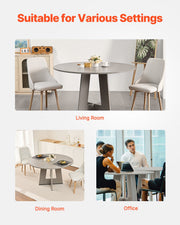 Round Dining Table, 47 inch Wood Table for 4-6 Person, Farmhouse Circle Dinner Furniture, Rustic Leisure V952-YXCZBKTZQMDBX9NPKV0