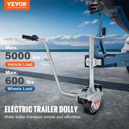 Electric Trailer Dolly, 5000lbs Towing Capacity, 350W 12V Trailer Jockey Wheel with 22 ft/min Moving Speed, V952-YXDDQYCYSB500477AV0