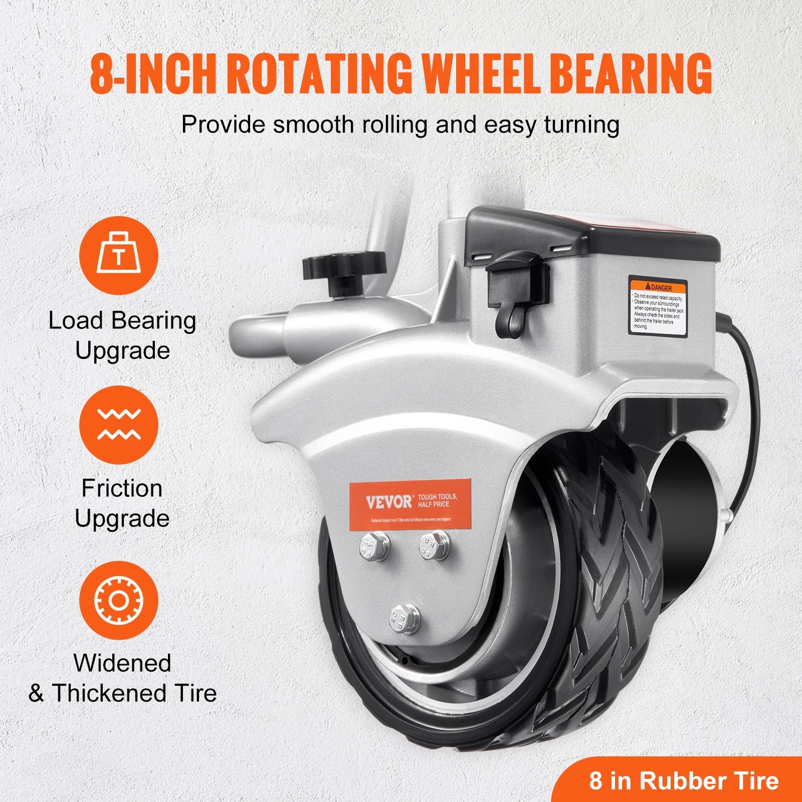 Electric Trailer Dolly, 5000lbs Towing Capacity, 350W 12V Trailer Jockey Wheel with 22 ft/min Moving Speed, V952-YXDDQYCYSB500477AV0