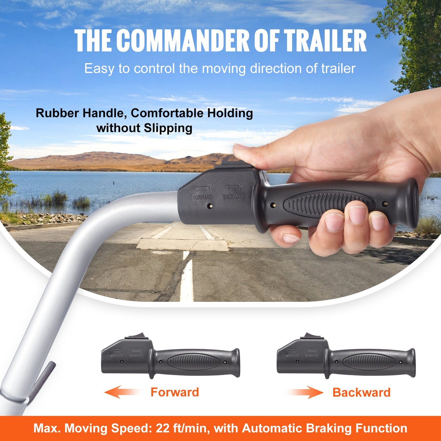 Electric Trailer Dolly, 5000lbs Towing Capacity, 350W 12V Trailer Jockey Wheel with 22 ft/min Moving Speed, V952-YXDDQYCYSB500477AV0