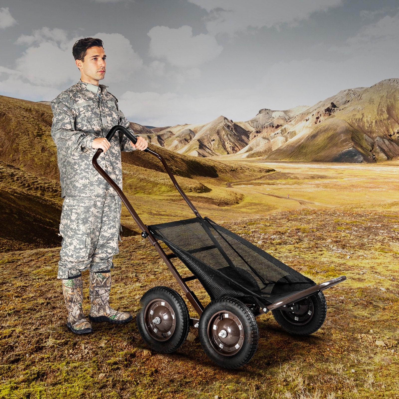 Folding Deer Cart Game Hauler Utility Gear Dolly 500 LBS Capacity V952-YXGKSLYXCYGZYU47ZV0