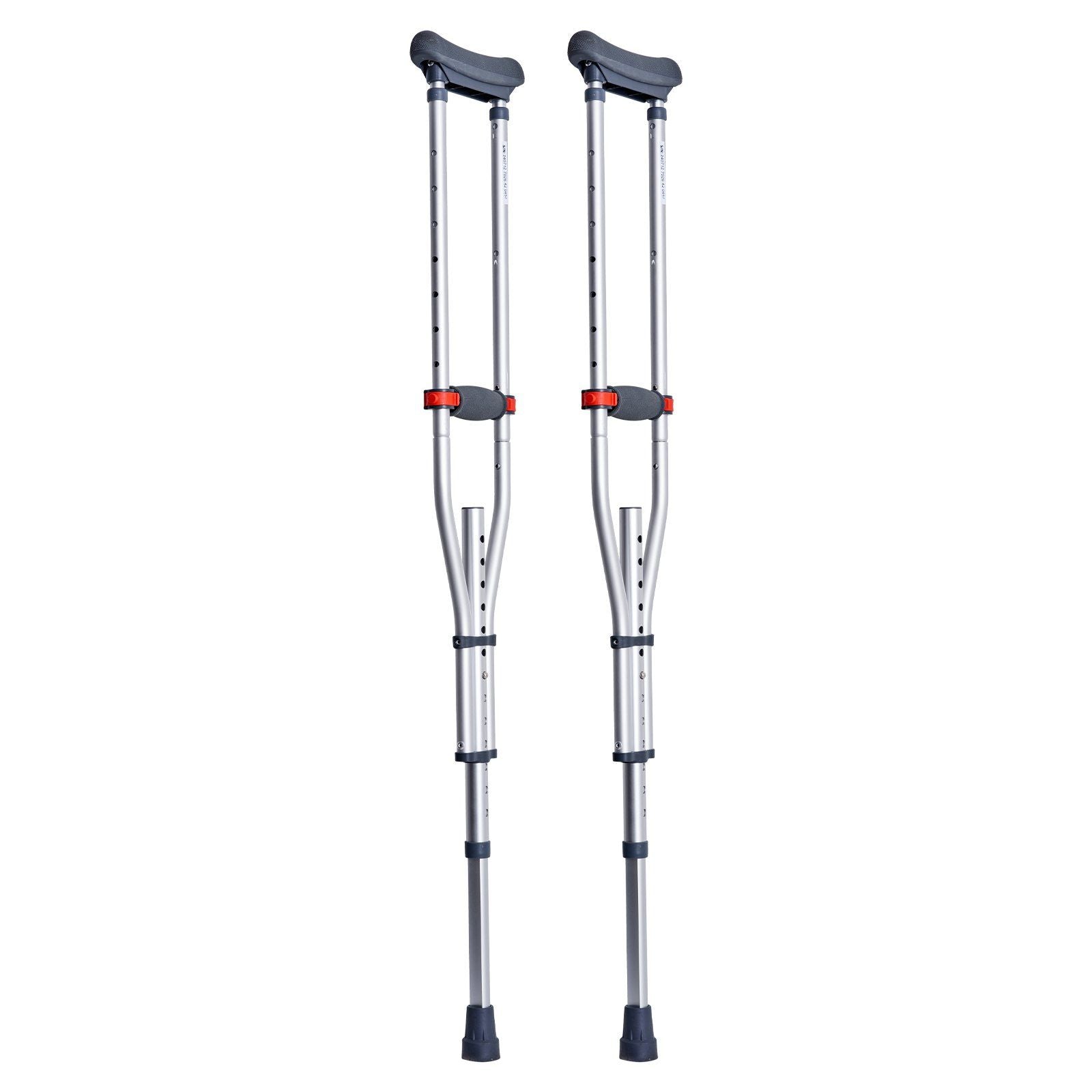 Underarm Crutches, 13-Level Height Adjustable Underarm Walking Crutches, Lightweight Aluminum Crutches for V952-YXGZLTPR1202HQF5RV0