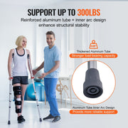 Underarm Crutches, 13-Level Height Adjustable Underarm Walking Crutches, Lightweight Aluminum Crutches for V952-YXGZLTPR1202HQF5RV0