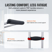Underarm Crutches, 13-Level Height Adjustable Underarm Walking Crutches, Lightweight Aluminum Crutches for V952-YXGZLTPR1202HQF5RV0