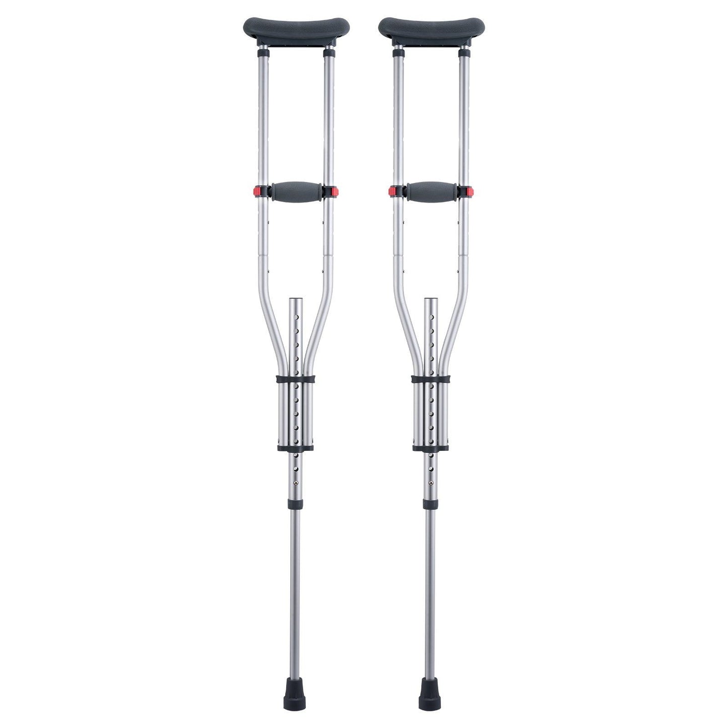 Underarm Crutches, 13-Level Height Adjustable Underarm Walking Crutches, Lightweight Aluminum Crutches for V952-YXGZLTPR1202HQF5RV0