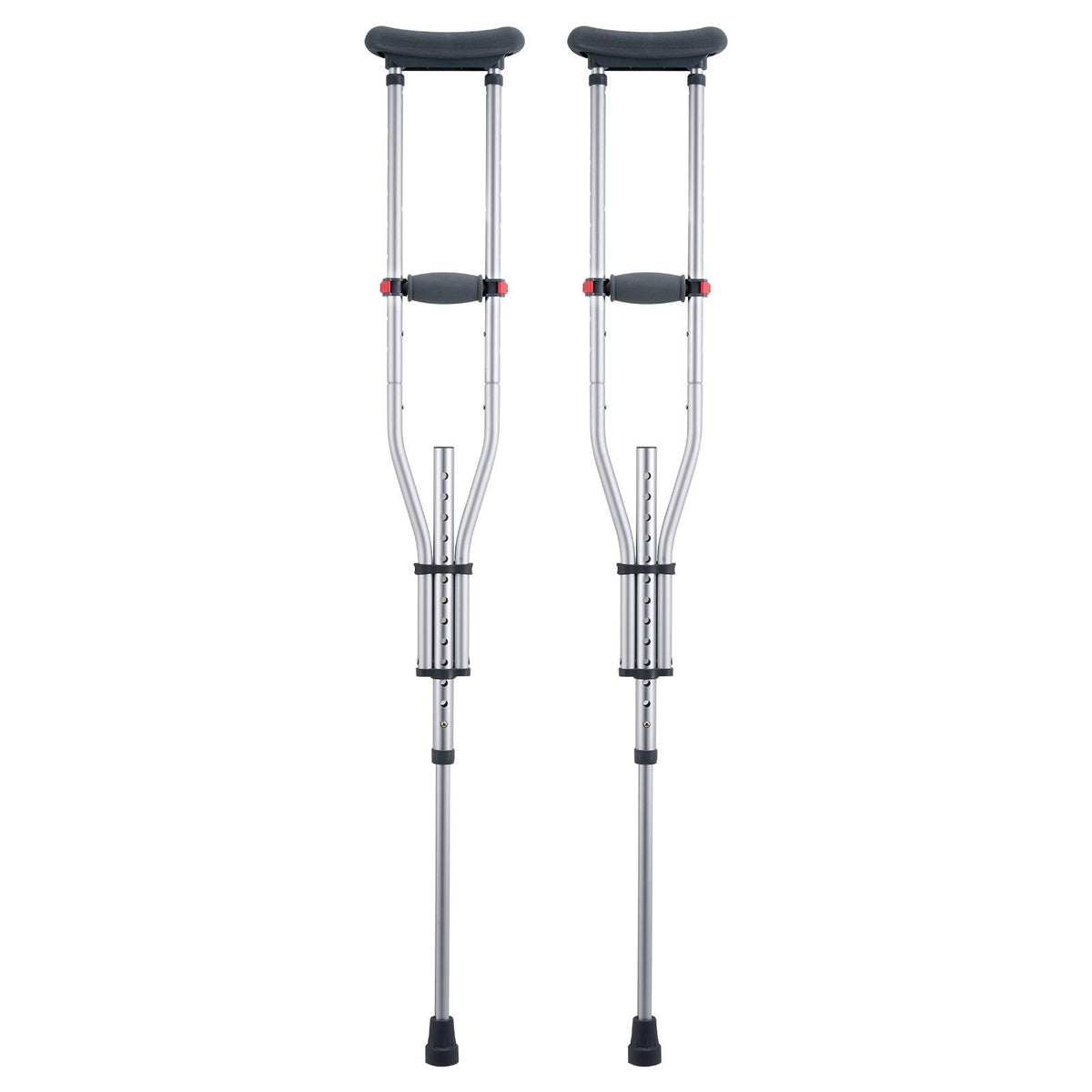 Underarm Crutches, 13-Level Height Adjustable Underarm Walking Crutches, Lightweight Aluminum Crutches for V952-YXGZLTPR1202HQF5RV0
