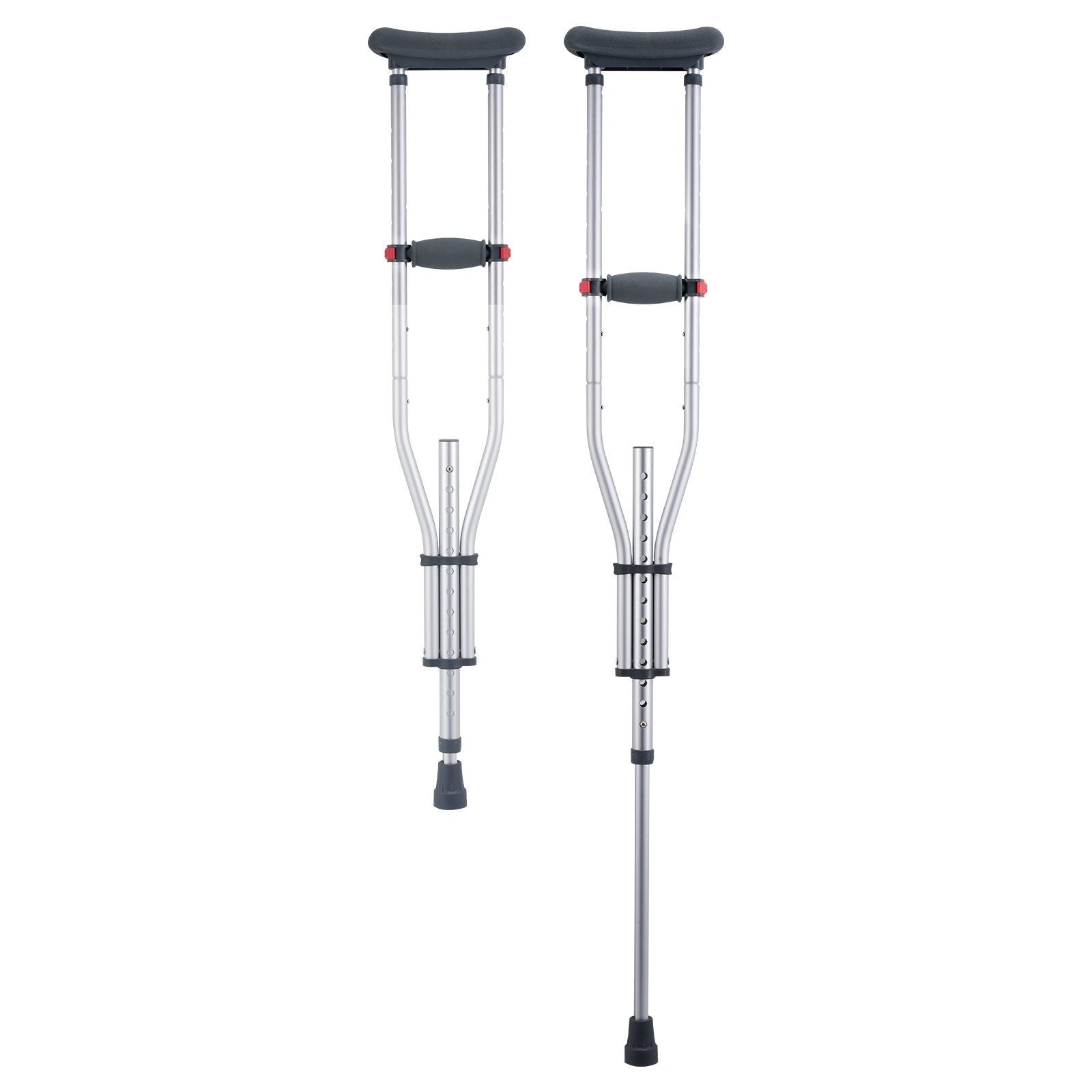 Underarm Crutches, 13-Level Height Adjustable Underarm Walking Crutches, Lightweight Aluminum Crutches for V952-YXGZLTPR1202HQF5RV0