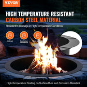 Fire Pit Ring, 40-Inch Outer/36-Inch Inner Diameter, 10inch Height 2.5mm Thick Fire Pit Insert, Heavy Duty V952-YXHH25MM36IN5PAQ0V0