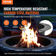 Fire Pit Ring, 44-Inch Outer/39-Inch Inner Diameter, 10inch Height 2.5mm Thick Fire Pit Insert, Heavy Duty V952-YXHH25MM39INTCYI8V0