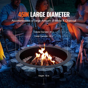 Fire Pit Ring, 44-Inch Outer/39-Inch Inner Diameter, 10inch Height 2.5mm Thick Fire Pit Insert, Heavy Duty V952-YXHH25MM39INTCYI8V0
