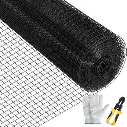 Hardware Cloth, 24"" x50\' & 1""x1"" Mesh Size, Galvanized Steel Vinyl Coated 16 Gauge Welded Wire with A V952-YXHJWHSBDDWC28RC4V0