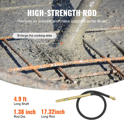 Handheld Electric Concrete Vibrator 800W 1.5M Shaft Air Bubble Remover V952-YXHNTZDQSCS12GEAJV3
