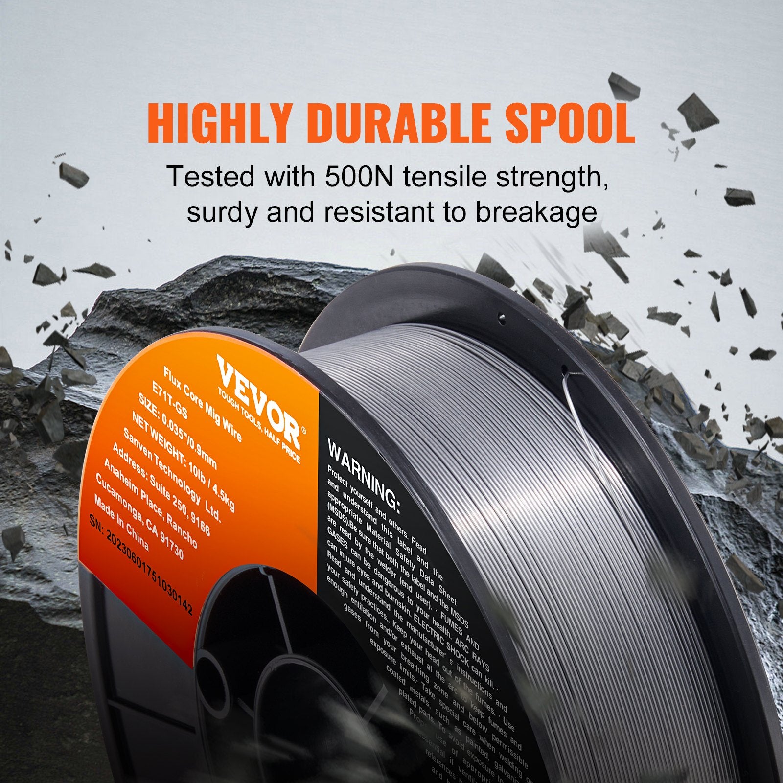 Flux Core MIG Welding Wire E71T-GS 0.035" 10LB Gasless Mild Steel MIG Wire V952-YXHSJMIGE71TG6JSPV0