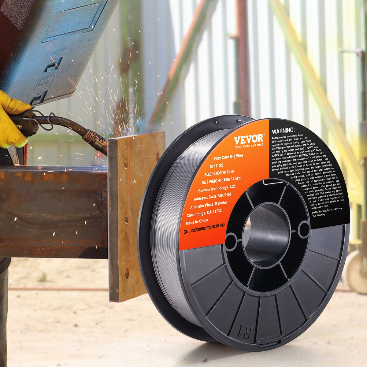 Flux Core MIG Welding Wire E71T-GS 0.035" 10LB Gasless Mild Steel MIG Wire V952-YXHSJMIGE71TG6JSPV0