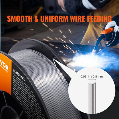 Flux Core Welding Wire, E71T-GS 0.030-inch 10LBS, Gasless Mild Steel MIG Welding Wire with Low Splatter for V952-YXHSJMIGE71TGOMMLV0