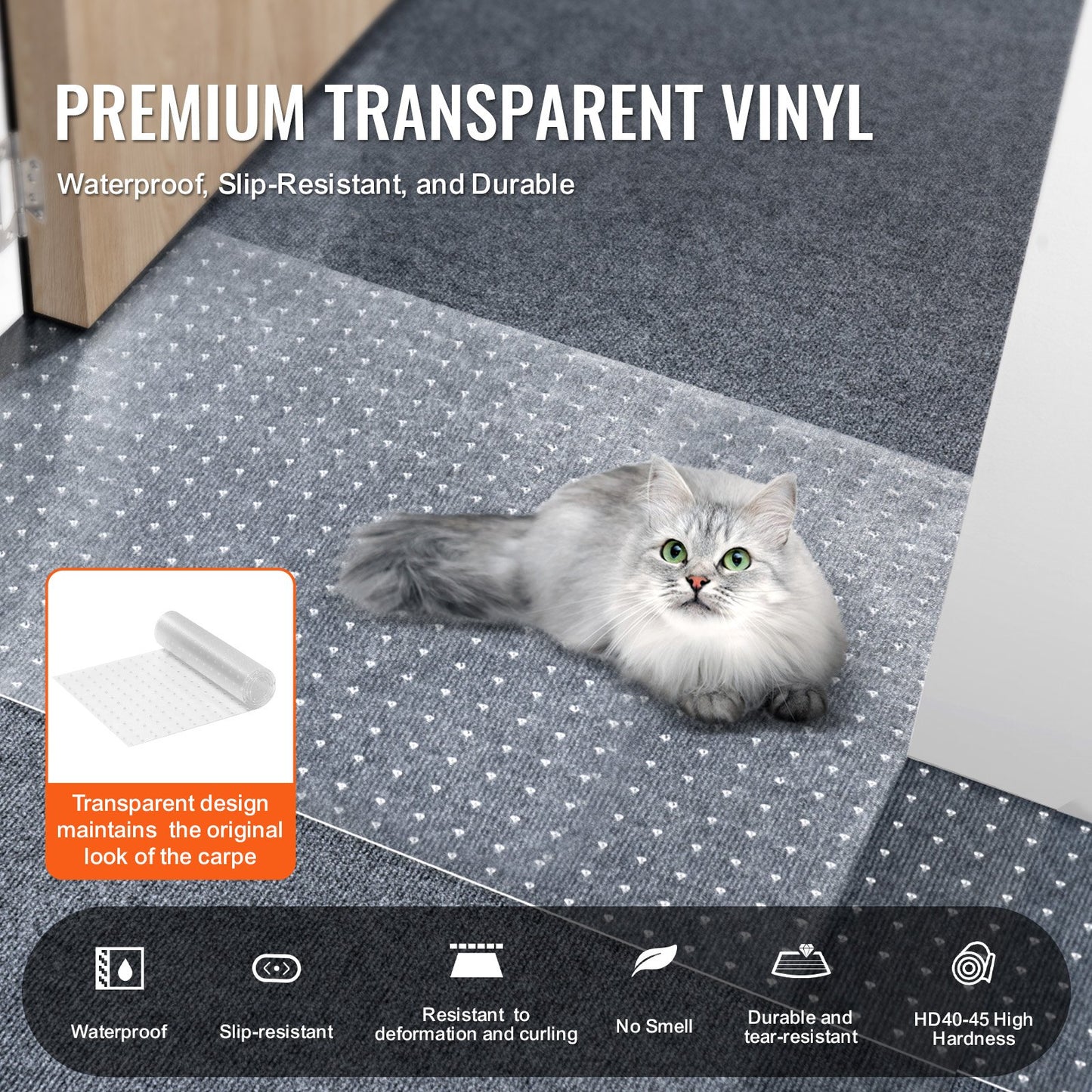 Carpet Protector for Pets, 15" x 4' PVC Scratch-Proof Cat Carpet Protector for Doorway, Anti-Slip Cat Scratch V952-YXJBHMTM15YC7AW4FV0