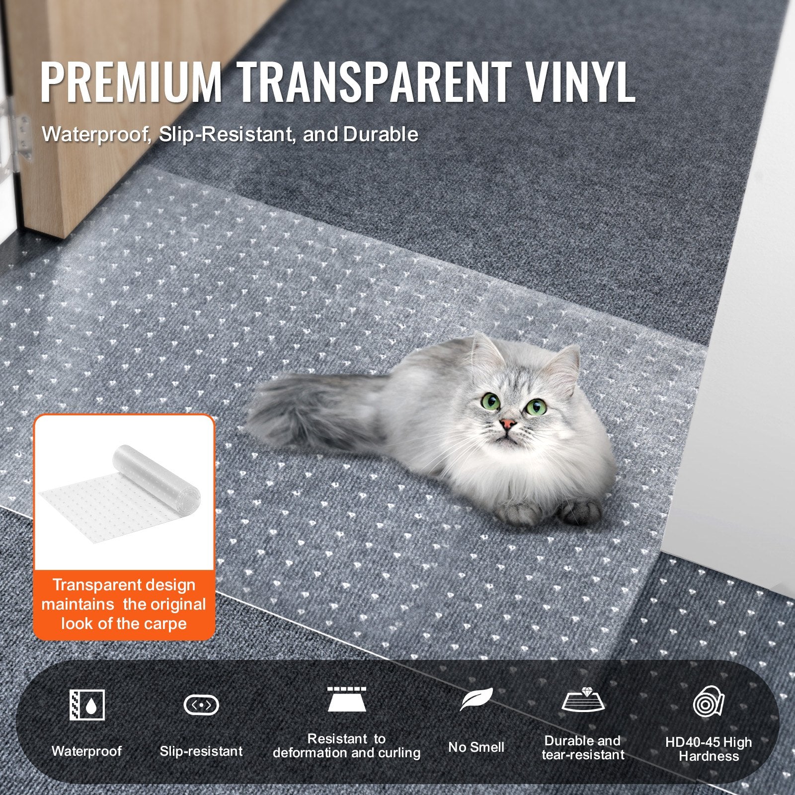 Carpet Protector for Pets, 15" x 4' PVC Scratch-Proof Cat Carpet Protector for Doorway, Anti-Slip Cat Scratch V952-YXJBHMTM15YC7AW4FV0
