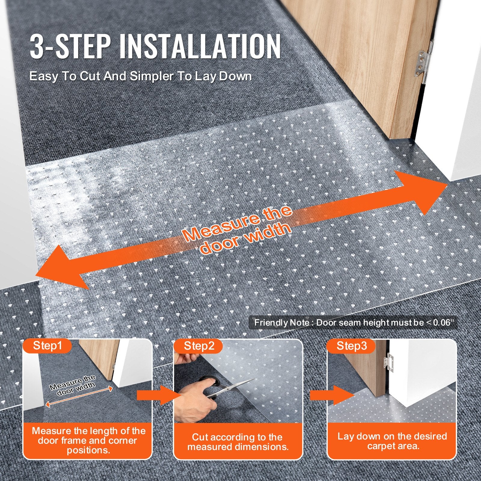 Carpet Protector for Pets, 15" x 4' PVC Scratch-Proof Cat Carpet Protector for Doorway, Anti-Slip Cat Scratch V952-YXJBHMTM15YC7AW4FV0