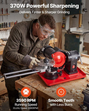 Circular Saw Blade Sharpener, 370W 2890RPM Rotary Angle Mill Grinder Sharpening Machine with 125mm Grinding V952-YXJPDMJGMHGDIOUPX001V3