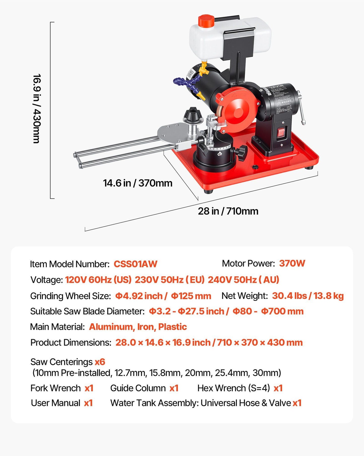Circular Saw Blade Sharpener with Water Tank, 370W 2890RPM Rotary Angle Mill Grinder, Water Injection V952-YXJPDMJSMHGD46ML4001V3