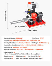 Circular Saw Blade Sharpener with Water Tank, 370W 2890RPM Rotary Angle Mill Grinder, Water Injection V952-YXJPDMJSMHGD46ML4001V3
