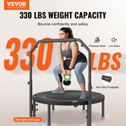 Foldable Mini Trampoline, 40 Inch Fitness Rebounder, Max Load 330lbs Exercise Trampoline, Stable & Quiet V952-YXJSBCDBSKZD98EZMV0