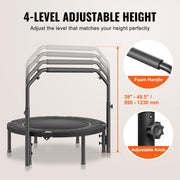 Foldable Mini Trampoline, 40 Inch Fitness Rebounder, Max Load 330lbs Exercise Trampoline, Stable & Quiet V952-YXJSBCDBSKZD98EZMV0