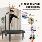 Foldable Mini Trampoline, 40 Inch Fitness Rebounder, Max Load 330lbs Exercise Trampoline, Stable & Quiet V952-YXJSBCDBSKZD98EZMV0
