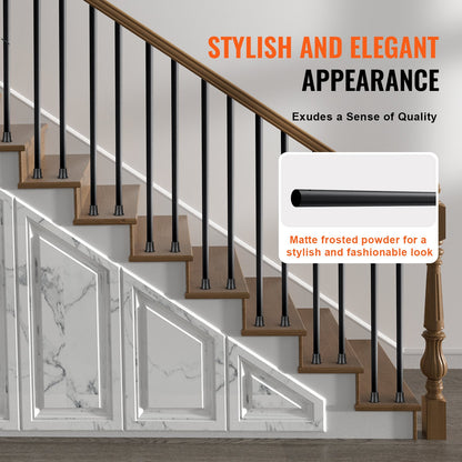 Staircase Metal Balusters, 3/4'' Round x 32'' Long Aluminum Decorative Banister Spindles, 101 Pack Deck V952-YXKLGZ32YC10P31SIV0