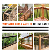 Staircase Metal Balusters, 3/4'' Round x 32'' Long Aluminum Decorative Banister Spindles, 101 Pack Deck V952-YXKLGZ32YC10P31SIV0