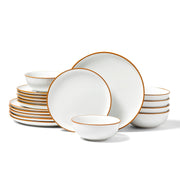 18 PCS Dinnerware Set Ceramic Plates and Bowls Sets Service for 6 White V952-YXKSMBSYXKS1DV8NNV0
