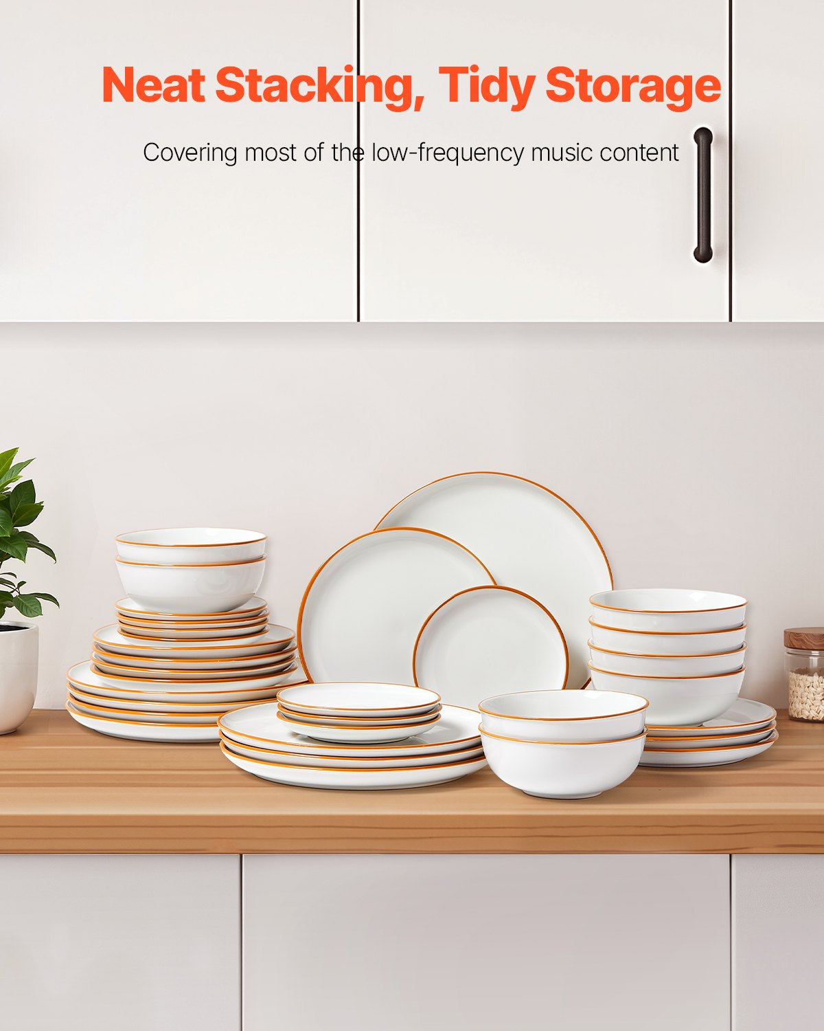 32 PCS Dinnerware Set Ceramic Plates and Bowls Sets Service for 8 White V952-YXKSMBSYXKS3GBB7HV0