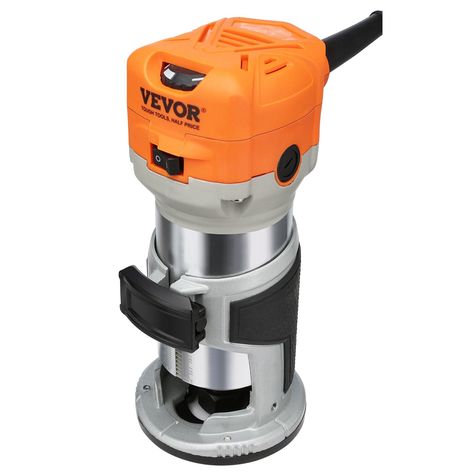 Wood Router, 1.25HP 800W, Compact Wood Trimmer Router Tool, 30000RPM Max Speed 6 Variable Speeds, with 1/4'' V952-YXKXBJ710W65AZLFEV3